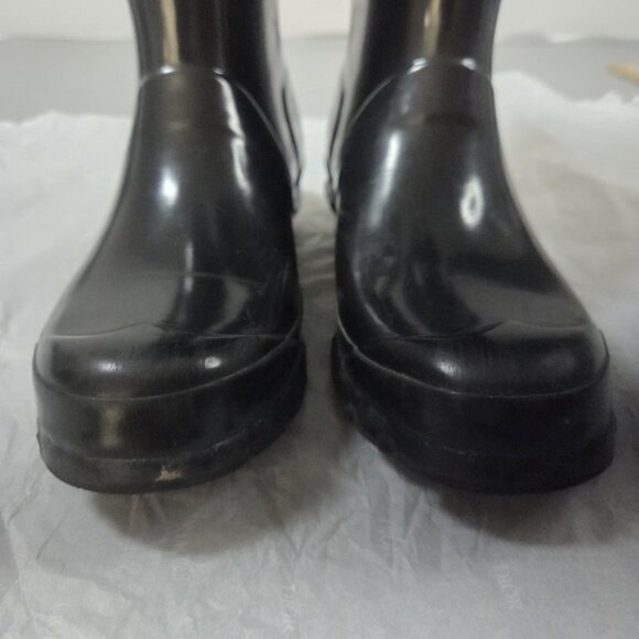 Hunter Boots Youth Size 4 Black Original Kids Gloss Rain Wellington Rubber - Picture 5 of 11